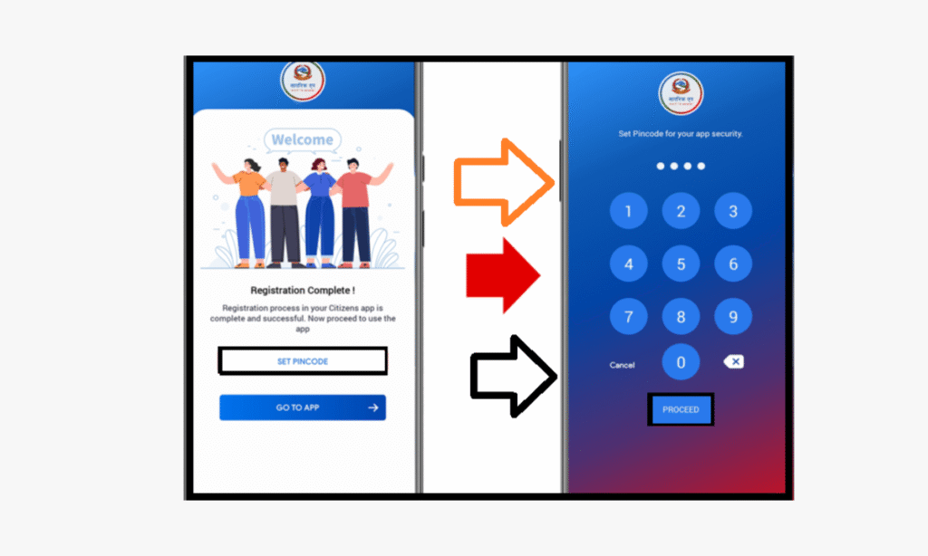 create PIN code 