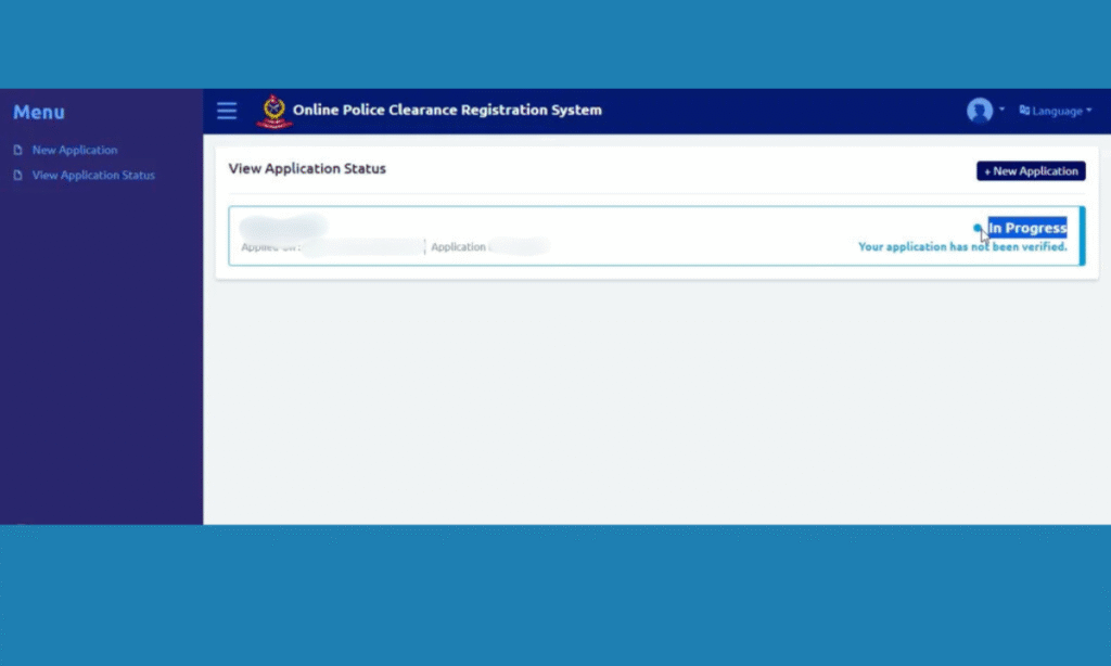 view application check status