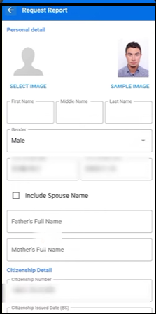 personal information with passport photo