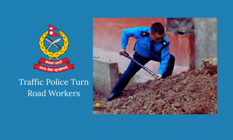 Traffic Police Turn Road Workers